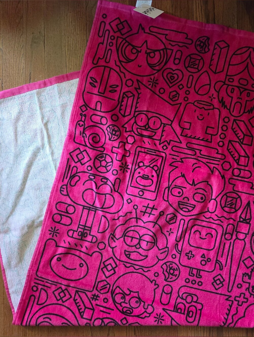 Hot Pink Cartoon Network Hotel Towel